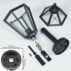 Luminaires Rustiques-hofstein Falfosa Luminaire extérieur, Borne lumineuse, Eclairage de chemin Noir, 1 lumière