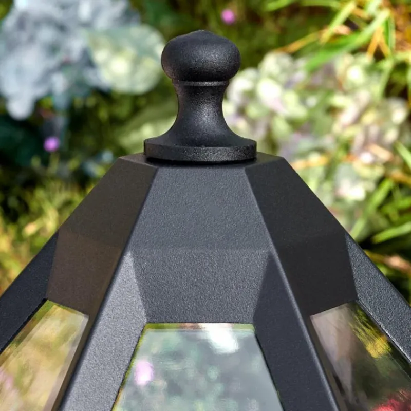 Luminaires Rustiques-hofstein Falfosa Luminaire extérieur, Borne lumineuse, Eclairage de chemin Noir, 1 lumière