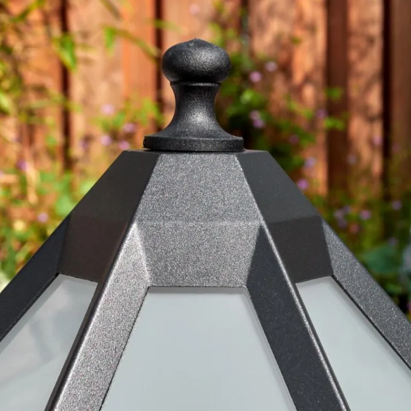 Luminaires Rustiques-hofstein Falfosa Luminaire extérieur, Borne lumineuse, Eclairage de chemin Noir, 1 lumière