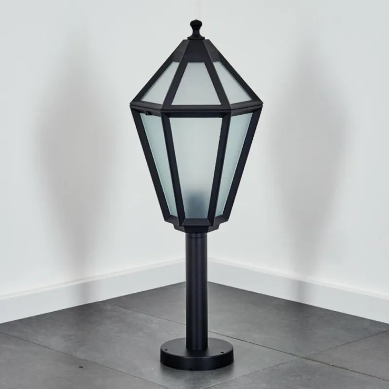 Luminaires Rustiques-hofstein Falfosa Luminaire extérieur, Borne lumineuse, Eclairage de chemin Noir, 1 lumière