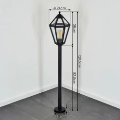 Luminaires Rustiques-hofstein Falfosa Luminaire extérieur, Eclairage de chemin Noir, 1 lumière