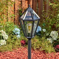 Luminaires Rustiques-hofstein Falfosa Luminaire extérieur, Eclairage de chemin Noir, 1 lumière