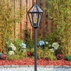 Luminaires Rustiques-hofstein Falfosa Luminaire extérieur, Eclairage de chemin Noir, 1 lumière