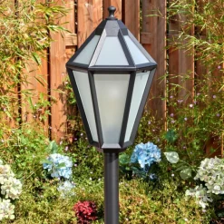 Luminaires Rustiques-hofstein Falfosa Luminaire extérieur, Eclairage de chemin Noir, 1 lumière