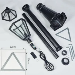 Luminaires Rustiques-hofstein Falfosa Luminaire extérieur, Réverbère, Eclairage de chemin Noir, 1 lumière