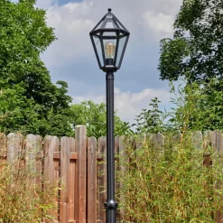 Luminaires Rustiques-hofstein Falfosa Luminaire extérieur, Réverbère, Eclairage de chemin Noir, 1 lumière