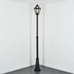 Luminaires Rustiques-hofstein Falfosa Luminaire extérieur, Réverbère, Eclairage de chemin Noir, 1 lumière