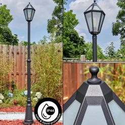 Luminaires Rustiques-hofstein Falfosa Luminaire extérieur, Réverbère, Eclairage de chemin Noir, 1 lumière