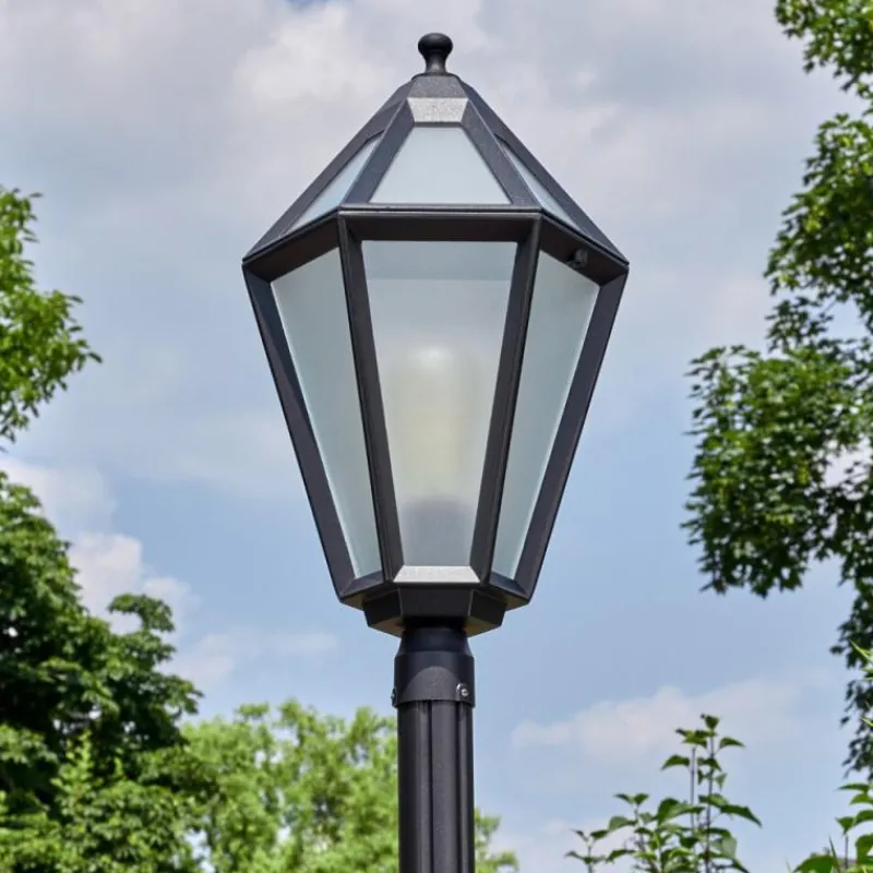 Luminaires Rustiques-hofstein Falfosa Luminaire extérieur, Réverbère, Eclairage de chemin Noir, 1 lumière