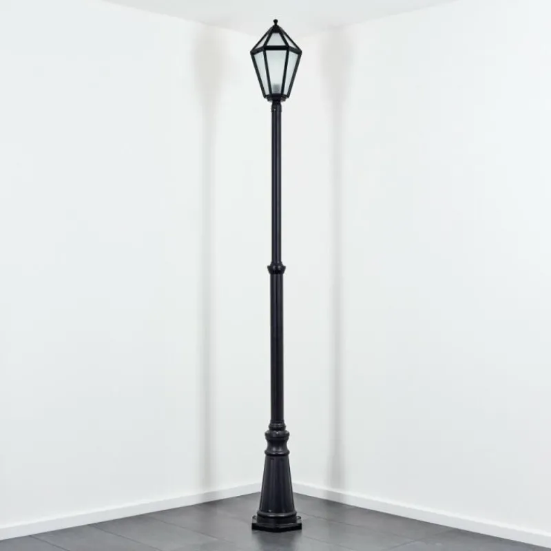 Luminaires Rustiques-hofstein Falfosa Luminaire extérieur, Réverbère, Eclairage de chemin Noir, 1 lumière