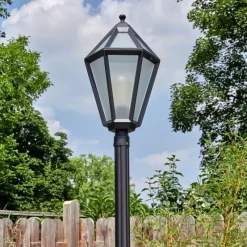 Luminaires Rustiques-hofstein Falfosa Luminaire extérieur, Réverbère, Eclairage de chemin Noir, 1 lumière