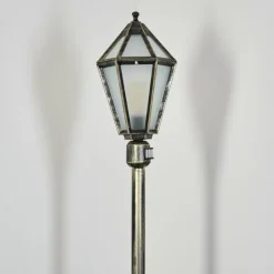 Luminaires Rustiques-hofstein Falfosa Luminaire extérieur, Eclairage de chemin Or, Noir, 1 lumière, Détecteur de mouvement