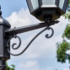 Luminaires Rustiques-hofstein Falfosa Luminaire extérieur, Réverbère, Eclairage de chemin Noir, 2 lumières