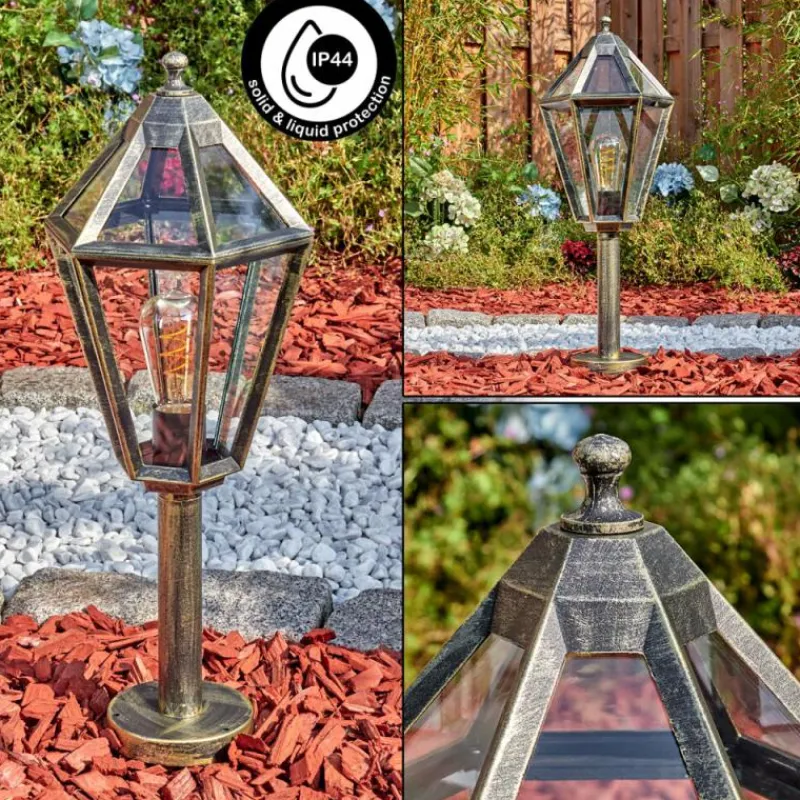 Luminaires Rustiques-hofstein Falfosa Luminaire extérieur, Borne lumineuse, Eclairage de chemin Noir, 1 lumière