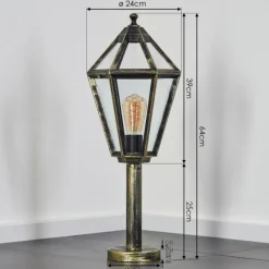 Luminaires Rustiques-hofstein Falfosa Luminaire extérieur, Borne lumineuse, Eclairage de chemin Noir, 1 lumière