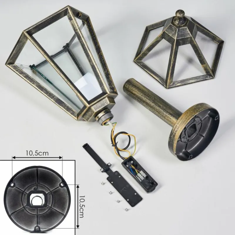 Luminaires Rustiques-hofstein Falfosa Luminaire extérieur, Borne lumineuse, Eclairage de chemin Noir, 1 lumière