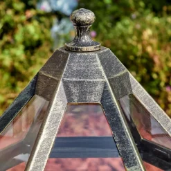 Luminaires Rustiques-hofstein Falfosa Luminaire extérieur, Borne lumineuse, Eclairage de chemin Noir, 1 lumière