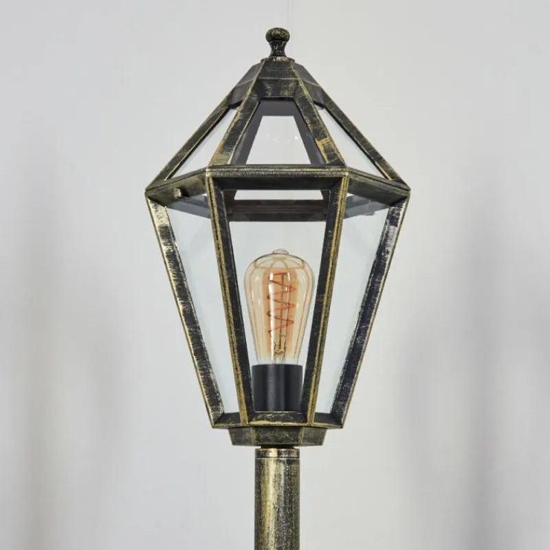 Luminaires Rustiques-hofstein Falfosa Luminaire extérieur, Borne lumineuse, Eclairage de chemin Noir, 1 lumière