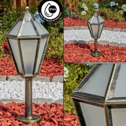 Luminaires Rustiques-hofstein Falfosa Luminaire extérieur, Borne lumineuse, Eclairage de chemin Noir, 1 lumière