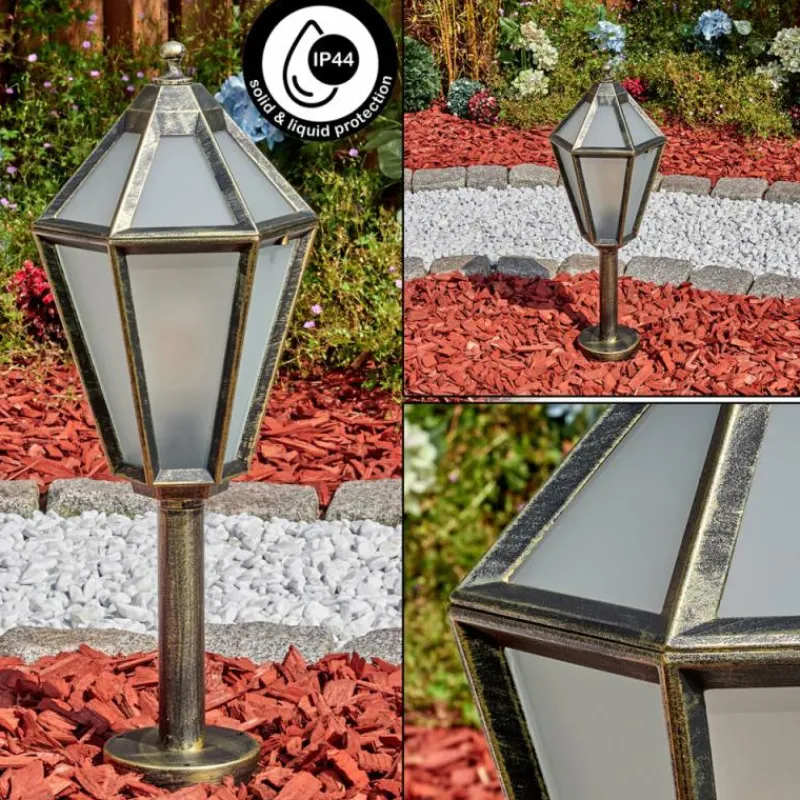 Luminaires Rustiques-hofstein Falfosa Luminaire extérieur, Borne lumineuse, Eclairage de chemin Noir, 1 lumière