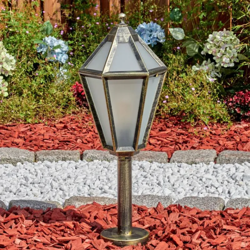 Luminaires Rustiques-hofstein Falfosa Luminaire extérieur, Borne lumineuse, Eclairage de chemin Noir, 1 lumière