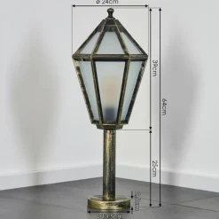 Luminaires Rustiques-hofstein Falfosa Luminaire extérieur, Borne lumineuse, Eclairage de chemin Noir, 1 lumière