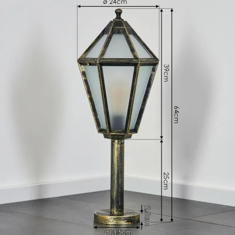 Luminaires Rustiques-hofstein Falfosa Luminaire extérieur, Borne lumineuse, Eclairage de chemin Noir, 1 lumière