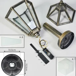 Luminaires Rustiques-hofstein Falfosa Luminaire extérieur, Borne lumineuse, Eclairage de chemin Noir, 1 lumière