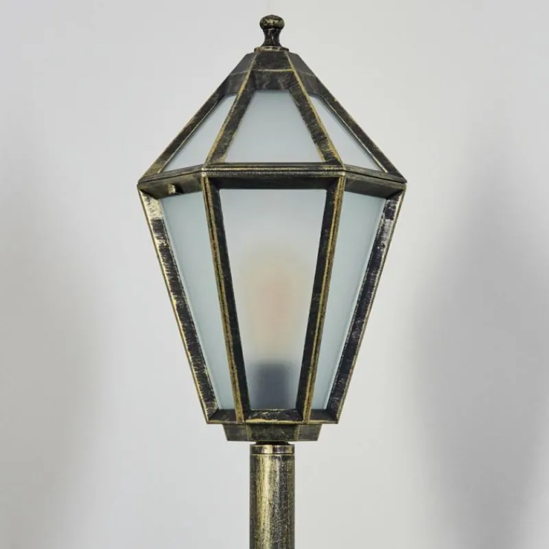 Luminaires Rustiques-hofstein Falfosa Luminaire extérieur, Borne lumineuse, Eclairage de chemin Noir, 1 lumière