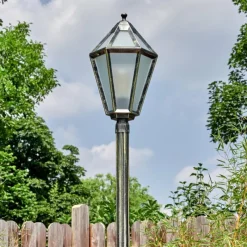 Luminaires Rustiques-hofstein Falfosa Luminaire extérieur, Réverbère, Eclairage de chemin Or, Noir, 1 lumière