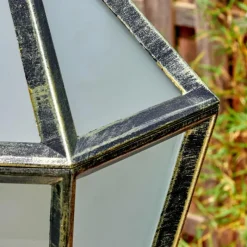 Luminaires Rustiques-hofstein Falfosa Luminaire extérieur, Réverbère, Eclairage de chemin Or, Noir, 1 lumière