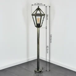 Luminaires Rustiques-hofstein Falfosa Luminaire extérieur, Eclairage de chemin Or, Noir, 1 lumière