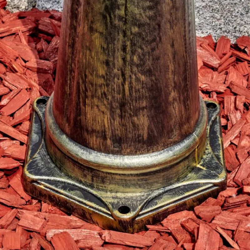 Luminaires Rustiques-hofstein Falfosa Luminaire extérieur, Réverbère, Eclairage de chemin Or, Noir, 3 lumières