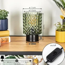 hofstein Falgorosa Lampe à poser Noir, 1 lumière