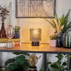 hofstein Falgorosa Lampe à poser Noir, 1 lumière