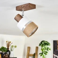 Lampes En Tissu-hofstein Fallhagen Plafonnier Brun foncé, 1 lumière