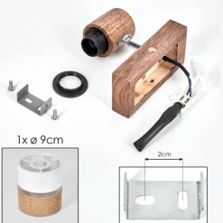 Lampes En Tissu-hofstein Fallhagen Plafonnier Brun foncé, 1 lumière