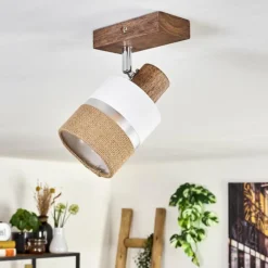 Lampes En Tissu-hofstein Fallhagen Plafonnier Brun foncé, 1 lumière