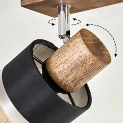 Lampes En Tissu-hofstein Fallhagen Plafonnier Chrome, Brun foncé, 1 lumière