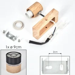 Lampes En Tissu-hofstein Fallhagen Plafonnier Chrome, Écru, 1 lumière