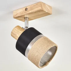 Lampes En Tissu-hofstein Fallhagen Plafonnier Chrome, Écru, 1 lumière