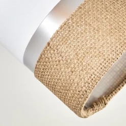 Lampes En Tissu-hofstein Fallhagen Plafonnier Chrome, Brun foncé, 2 lumières