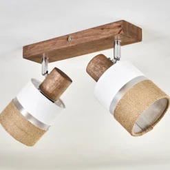 Lampes En Tissu-hofstein Fallhagen Plafonnier Chrome, Brun foncé, 2 lumières