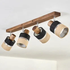 Lampes En Tissu-hofstein Fallhagen Plafonnier Chrome, Brun foncé, 4 lumières