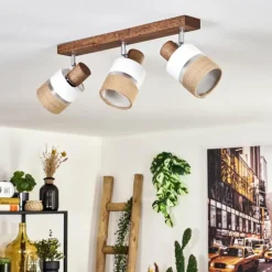 Lampes En Tissu-hofstein Fallhagen Plafonnier Chrome, Brun foncé, 3 lumières