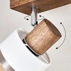 Lampes En Tissu-hofstein Fallhagen Plafonnier Chrome, Brun foncé, 3 lumières