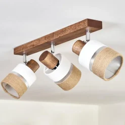 Lampes En Tissu-hofstein Fallhagen Plafonnier Chrome, Brun foncé, 3 lumières