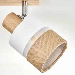 Lampes En Tissu-hofstein Fallhagen Plafonnier Chrome, Écru, 4 lumières