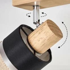 Lampes En Tissu-hofstein Fallhagen Plafonnier Chrome, Écru, 3 lumières