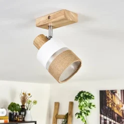 Lampes En Tissu-hofstein Fallhagen Plafonnier Écru, 1 lumière